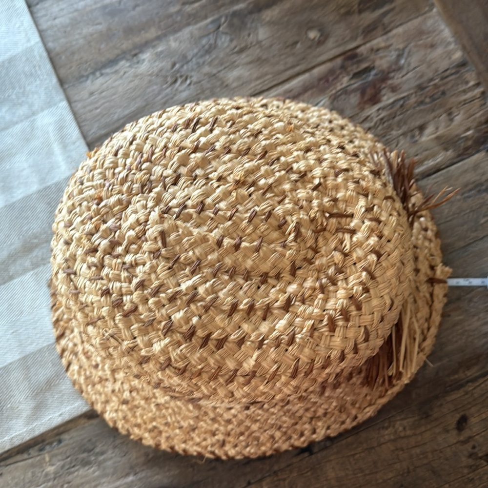 Woven Raffia Hat with Bow - Picture 8 of 10